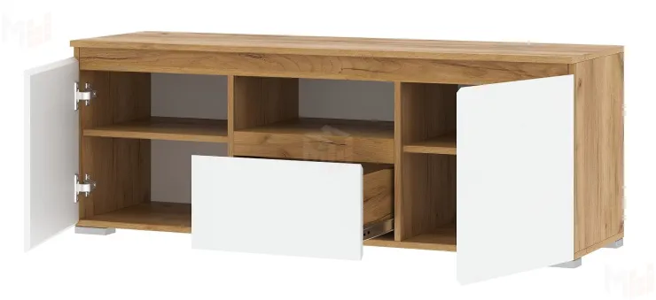 Тумба TV  ГРЕТТА Дуб Крафт золотой - Белый