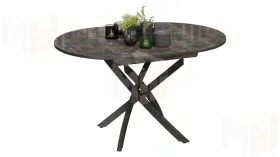 Стол обеденный Diamond Тип 3 - КМ+02.68.000.168 Черный муар, Ателье темный глянец