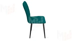 Стул Стенли К1С Черный муар, Велюр Confetti Izumrud