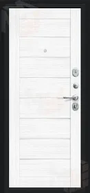 Входная металлическая дверь Техно Букле черное/Snow Melinga