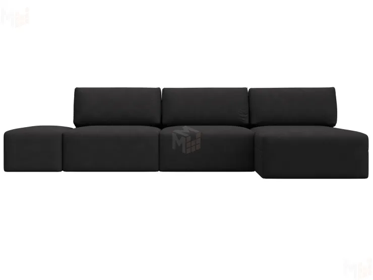 Диван угловой модульный с пуфом Лига-060 НПБ Лонг угол универсальный