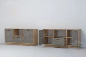 Тумба Т-2 ПД Эго Дуб Крафт Золотой/Камень Темный