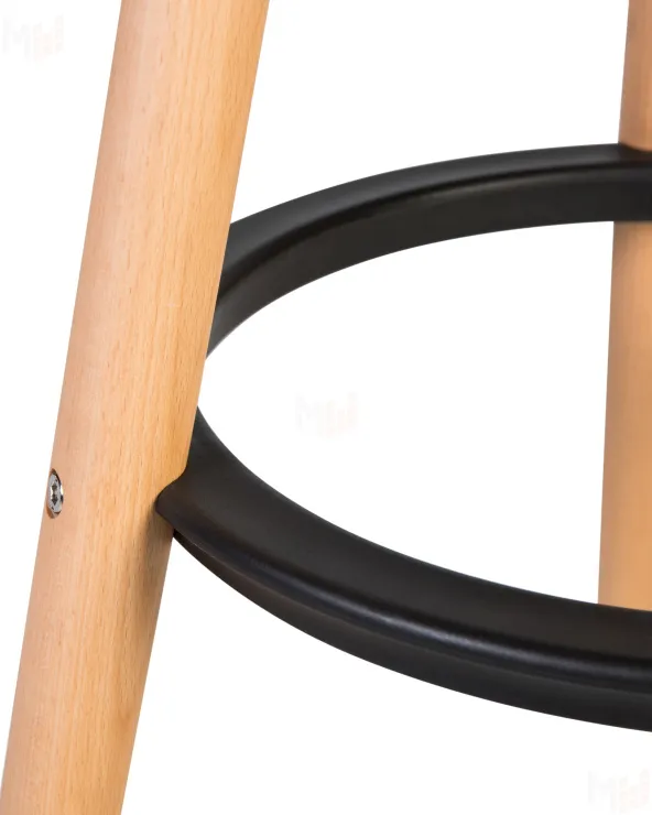 Табурет барный DOBRIN ROYCE (ножки светлый бук, цвет чёрный (B-03))