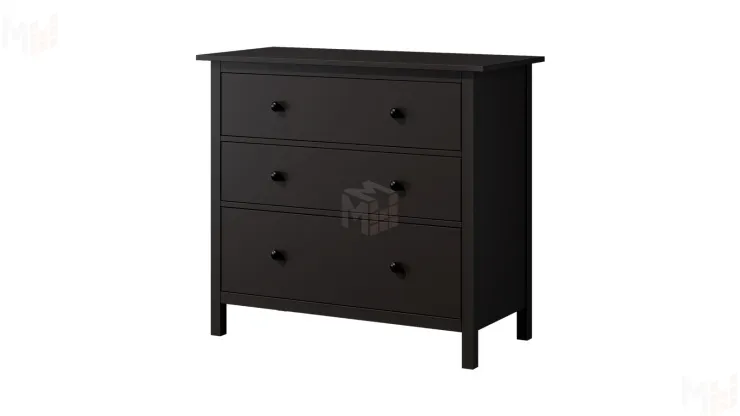 Комод КЫМОР 3 ящика черный