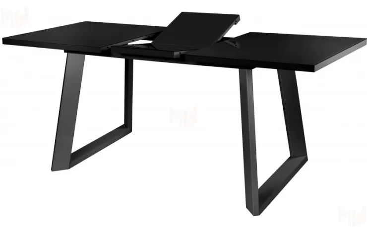 Стол раскладной стеклянный Райт Лофт 120 Черный