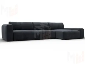 Диван угловой Лига-066 НПБ Лонг угол правый ( TOWER 11 темно-серый )
