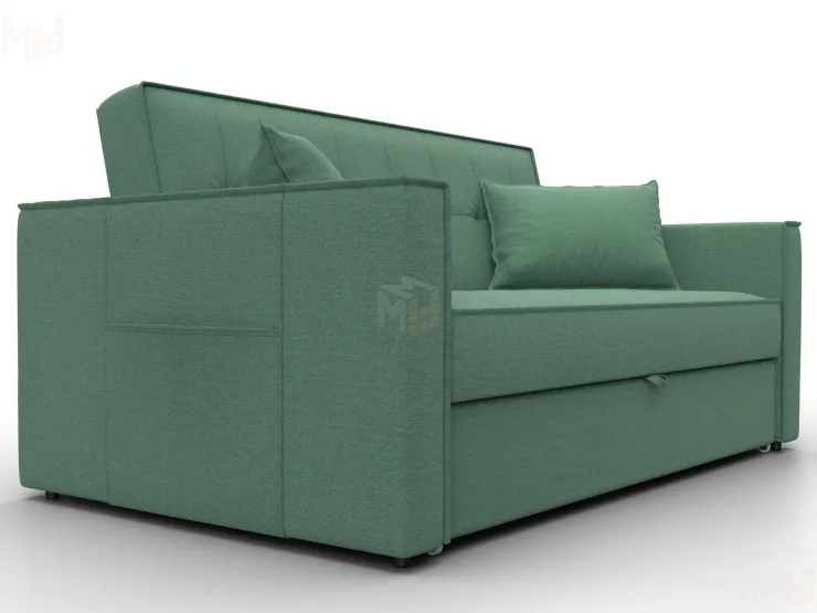 Диван прямой Лига-104 (140) ( Амур 11 зеленый )