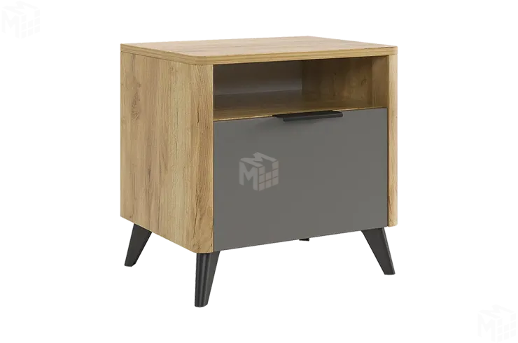 Тумба Адам  прикроватная дуб крафт золотой/графит