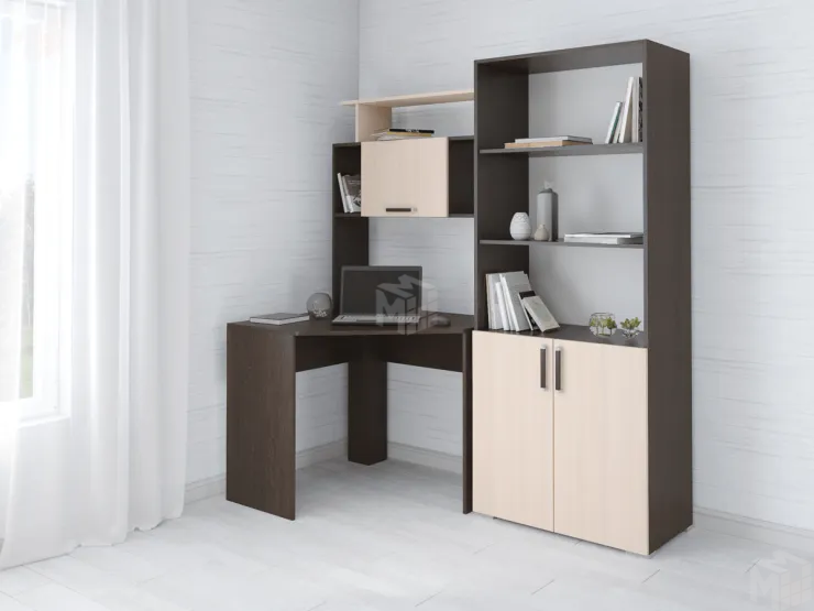 Стол компьютерный Квартет-12 со стеллажом