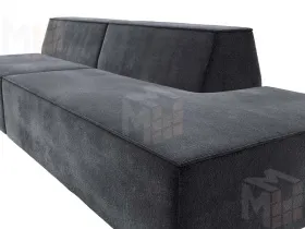 Диван прямой модульный Монс Модерн правый ( TOWER 11 темно-серый )