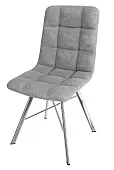 Стул Чили (велюр серый, ноги хром)