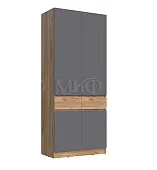 Шкаф Роджина 2-х створчатый (крафт золотой/графит)