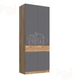 Шкаф Роджина 2-х створчатый (крафт золотой/графит)