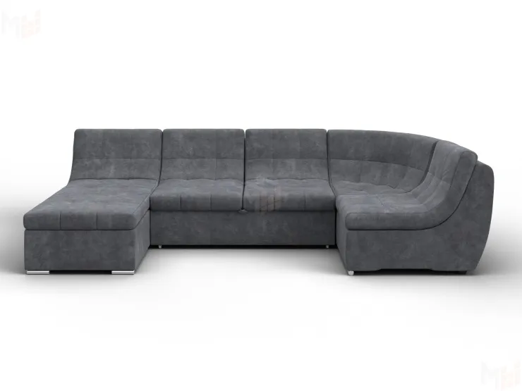 Диван П-образный модульный Холидей ( BRUT 16 темно-серый )
