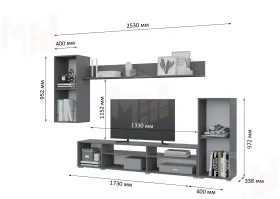 Гостиная Лира ЛДСП Графит