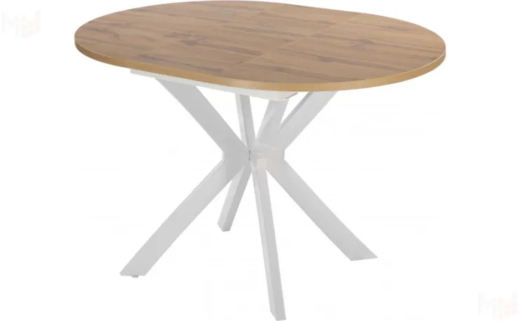 Стол раскладной Вега Лофт D100  Дуб вотан / Белый