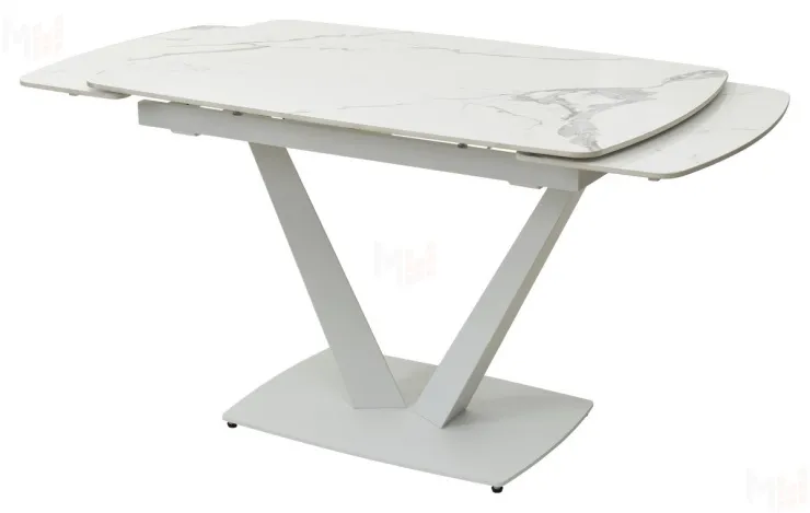 Стол ALATRI 120 GLOSS STATUARIO WHITE SINTERED STONE / WHITE