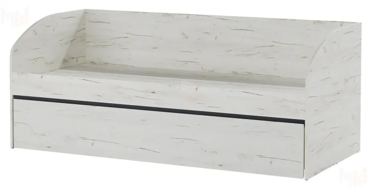 Кровать-софа  ГРЕТТА  с доп.спальным местом Дуб Крафт белый