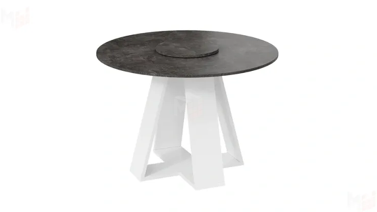 Стол обеденный Райнер Тип 1 Белый, Ателье темный