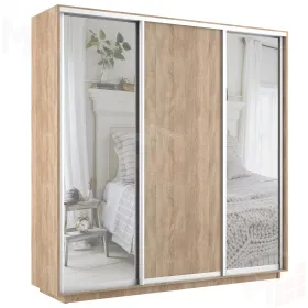 Шкаф-купе Экспресс трио (2 зеркала) 2100 Сонома