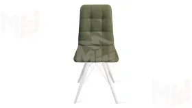 Стул Аспен К3 Белый матовый, Микровелюр Jercy Deep Green