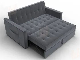 Диван прямой Лига-104 (140) ( SEVEN 17 серый )