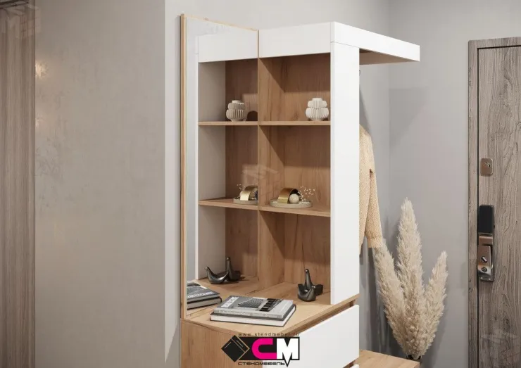 Прихожая Хелен Дуб крафт золотой/Белый