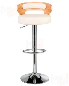 Стул барный DOBRIN FRED (натуральное дерево, кремовый)