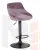 Стул барный DOBRIN LOGAN BLACK (пудрово-сиреневый велюр (MJ9-52))