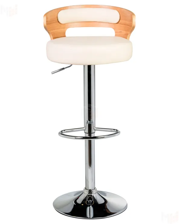 Стул барный DOBRIN FRED (натуральное дерево, кремовый)