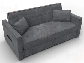 Диван прямой Лига-104 (160) ( BRUT 16 темно-серый )