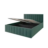 Мягкая кровать Лана 1,6 с подъемным механизмом (зеленый велюр)