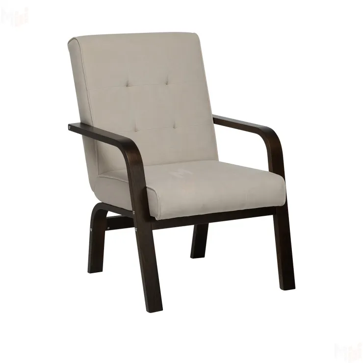 Кресло Leset Модена NEW (Орех текстура/Bingo 02 (бежевый), кант Bingo 02 (бежевый))