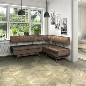 Кухонный диван Валенсия Стандартный комплект 1700х1500 Велюр Коньяк