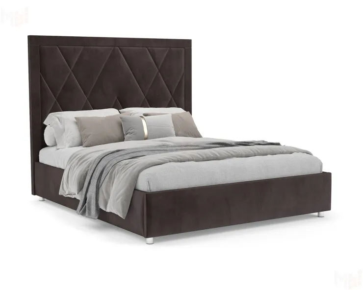 Кровать Треви 160 см (Бархат шоколадный Star Velvet 60 Coffee)