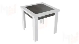 Стол раздвижной Хьюстон тип 3 Белый, Ателье темный