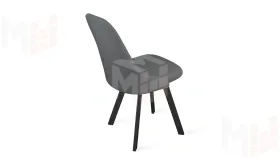 Стул Франк (паук) исп. 2 - ДП2-30 Черный матовый/Catania Silver (серый)