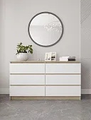 Комод Мори 1380.6 сонома/белый