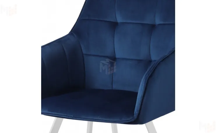 Кресло поворотное Мони Confetti blue/белый