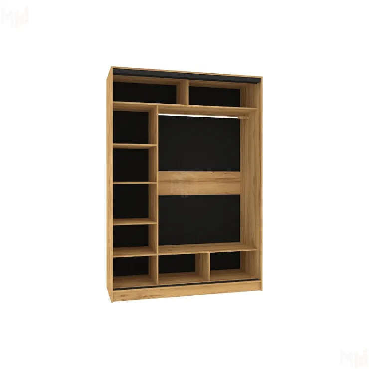 Шкаф-купе 1600 Домашний Зеркало Дуб золотистый