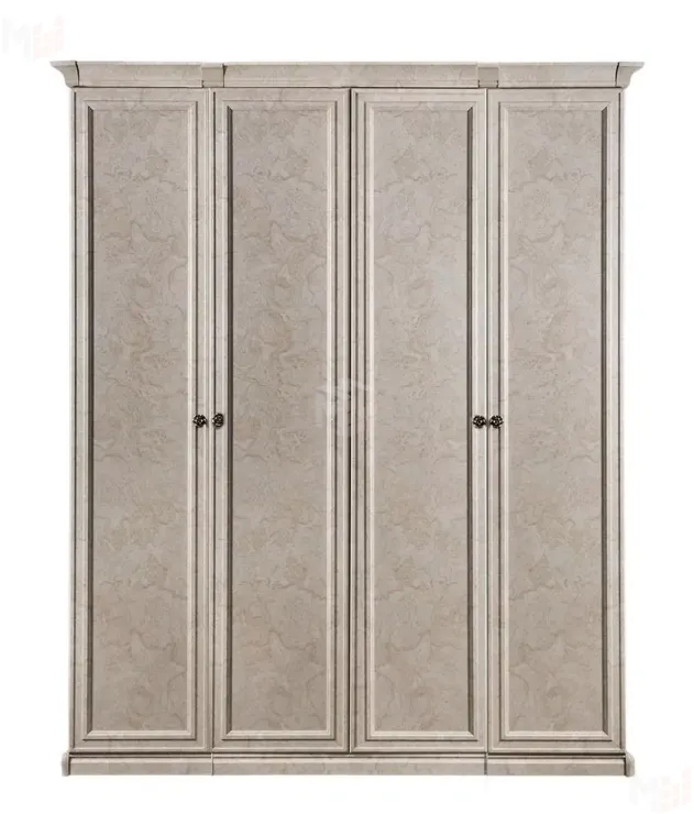 Шкаф Афина 4-дверный (2+2) без зеркал крем корень