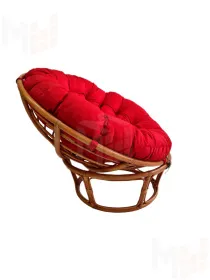 Кресло Папасан 23/01 с красной подушкой