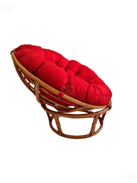 Кресло Папасан 23/01 с красной подушкой