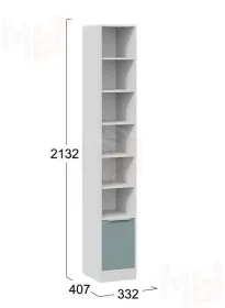 Стеллаж Марли - 403.004.000 Белый Серо-голубой