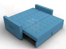 Диван прямой Лига-104 (160) ( Амур 10 голубой )