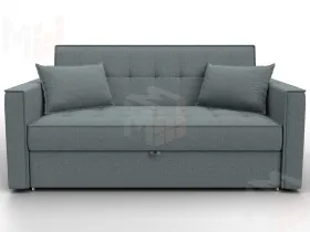 Диван прямой Лига-104 (140) ( Амур 07 серый )