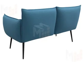 Диван прямой Лига-083 ( рогожка Амур 10 голубой )