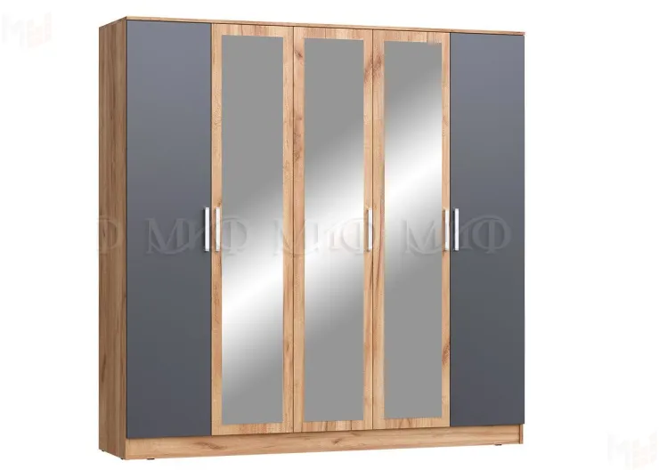 Шкаф Мартина 5-ти створчатый (дуб крафт/графит)