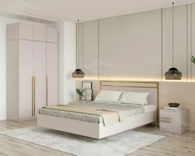 Кровать Николь 7.16  с подъёмным механизмом Кашемир/сатиновое золото