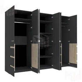 Шкаф для одежды и белья 6-створчатый АНОНА 7